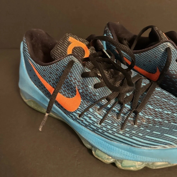 Youth Nike KD 8 GS OKC Blue Lagoon Basketball Shoes 768867-480 Sz 5.5 - Picture 8 of 9
